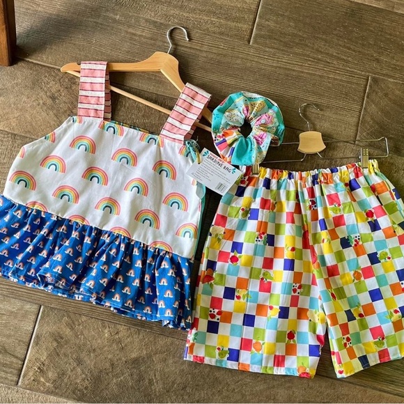 Handmade Top&Shorts Set | Trader Joe’s SKU 06226 Sardine Fish/Big Pockets - Picture 3 of 8